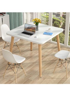 Generic Modern Dining Table Coffee Table Kitchen Table with Solid Wooden Legs for Living Room Kitchen Dining Room Lounging Cafeterias (Square, 80 * 80 * 73CM)  - Image 3