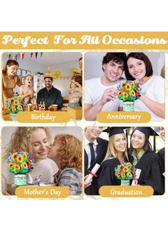 Climberty Climberty® Greeting Card Pop Up Cards, Thank You Cards, Sunflower Cards, 8.6 inch aper Flower Bouquet Cards, Birthday Cards with Envelopes for Men, Best Friends, Boyfriends, Husband, Wives, Boys  - Image 5
