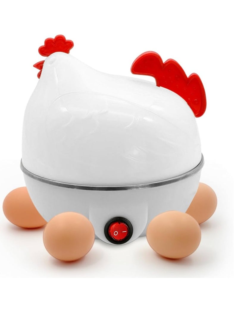 eBasket White 350W Chicken Egg Boiler with a capacity of 7 eggs in 13 minutes. Completely cooks eggs in an easy and healthy way.  - Image 1