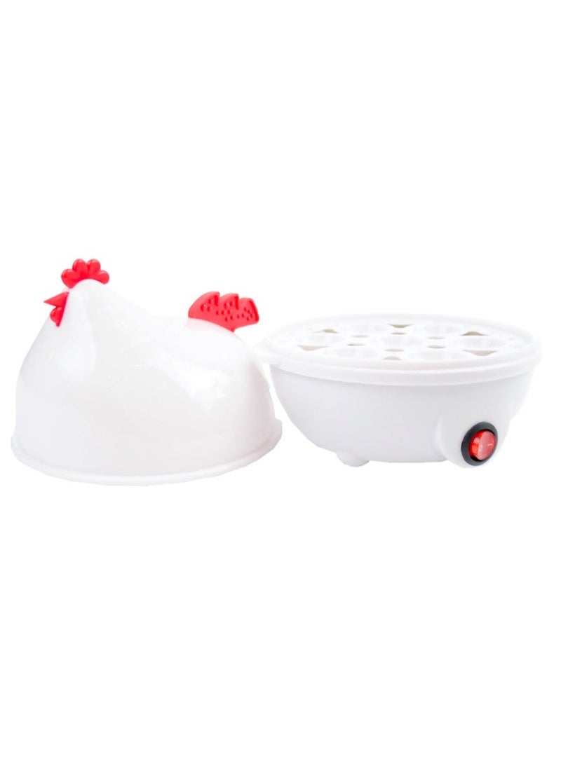 eBasket White 350W Chicken Egg Boiler with a capacity of 7 eggs in 13 minutes. Completely cooks eggs in an easy and healthy way.  - Image 2