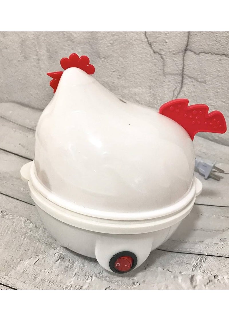 eBasket White 350W Chicken Egg Boiler with a capacity of 7 eggs in 13 minutes. Completely cooks eggs in an easy and healthy way.  - Image 3
