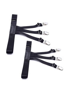 Generic Men's Suspenders and Shirt Stays – Adjustable Shirt Tucking Garter and Holder for Securing Shirt Position – Durable Elastic Straps for Formal and Casual Wear  - Image 2