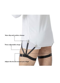 Generic Men's Suspenders and Shirt Stays – Adjustable Shirt Tucking Garter and Holder for Securing Shirt Position – Durable Elastic Straps for Formal and Casual Wear  - Image 3