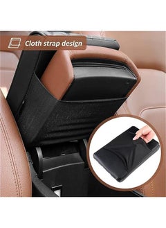Generic Leather Car Armrest Box Pad,Waterproof Car Center Console Cover,Universal Style Memory Cotton Car Armrest Box Pad,Vehicle Seat Box Cushion Protector for SUV, Truck (Black)  - Image 5