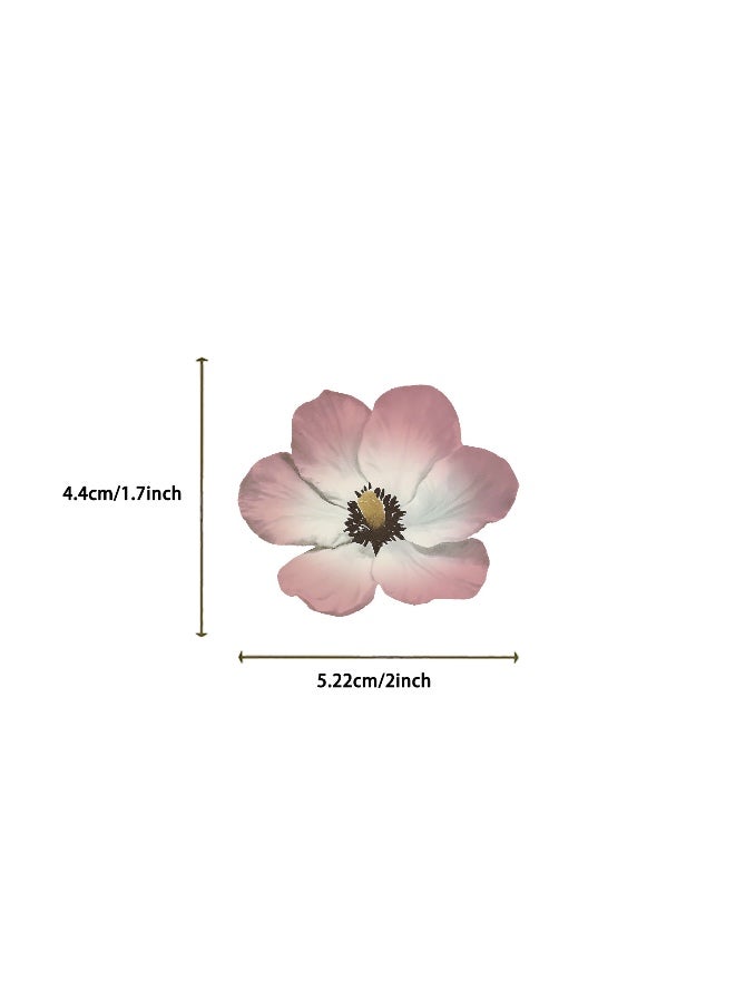 50PCS Flower Stickers PET Transparent Stickers Nature Pink Flower Decals Waterproof Decorative Decal for Scrapbook DIY Crafts Album Bullet Journal Water Bottles Phone Cases Laptops - Image 5
