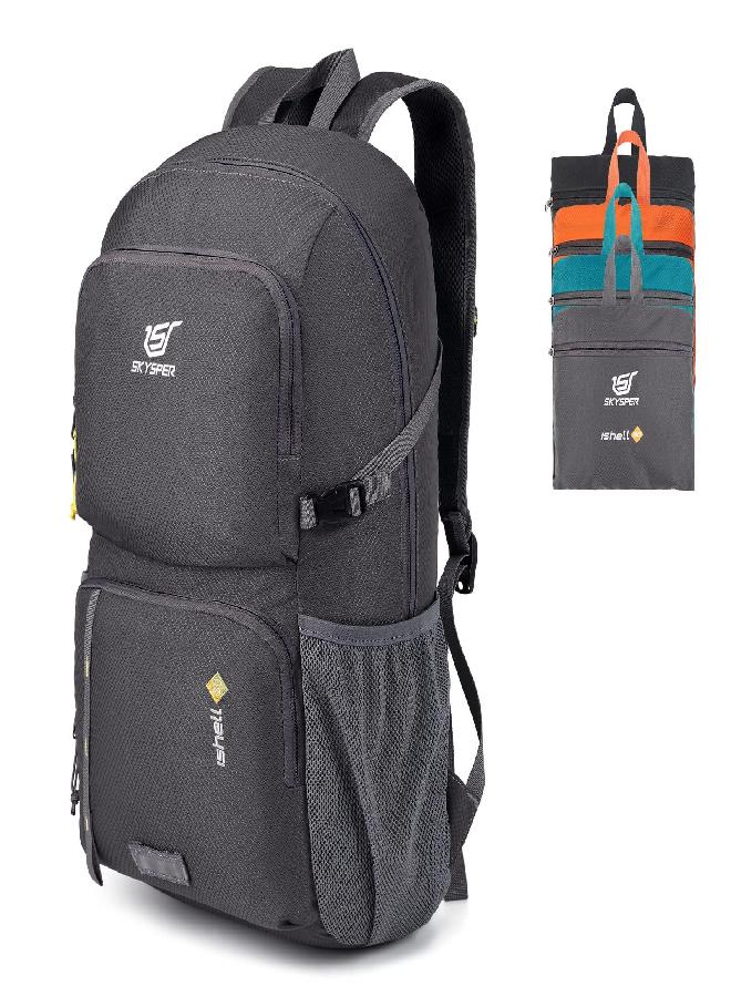 SKYSPER SKYSPER Lightweight Packable Backpack 30L Hiking Daypack with Wet Pocket Foldable Travel Carry-on Backpack Grey  - Image 1