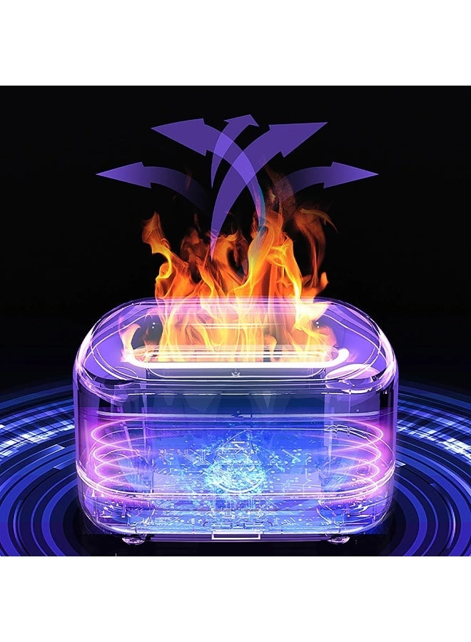 TIGER 7-Color Flame Aroma Diffuser & Humidifier – Ultrasonic Mist Maker with RGB LED, USB-Powered Air Purifier & Night Light for Home and Bedroom - Image 2