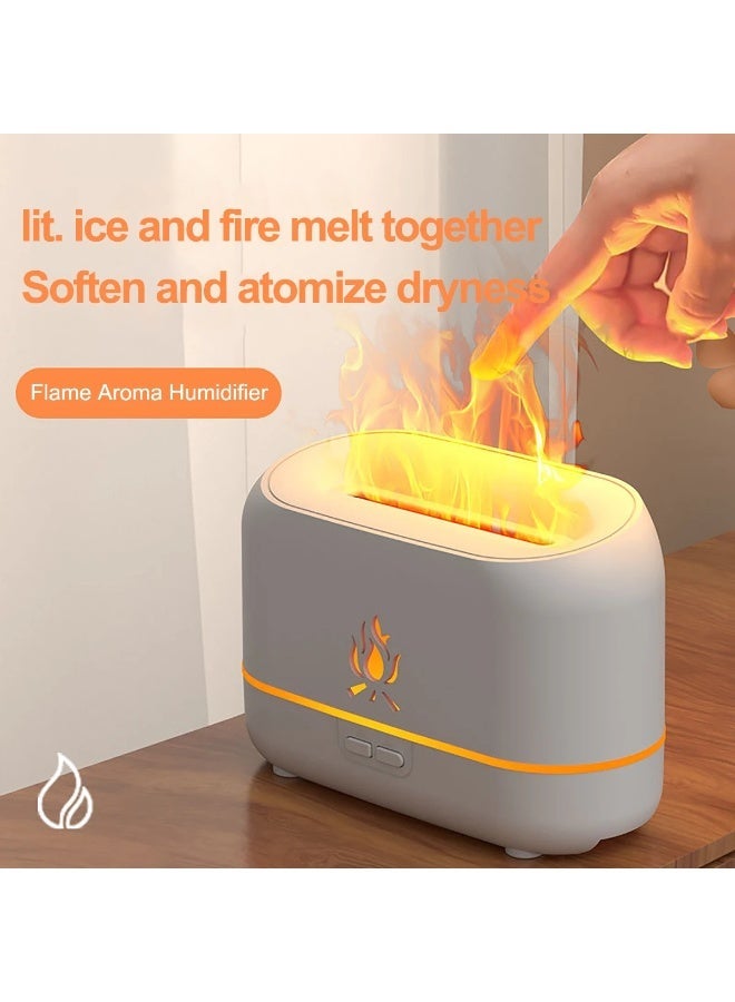 TIGER 7-Color Flame Aroma Diffuser & Humidifier – Ultrasonic Mist Maker with RGB LED, USB-Powered Air Purifier & Night Light for Home and Bedroom - Image 5