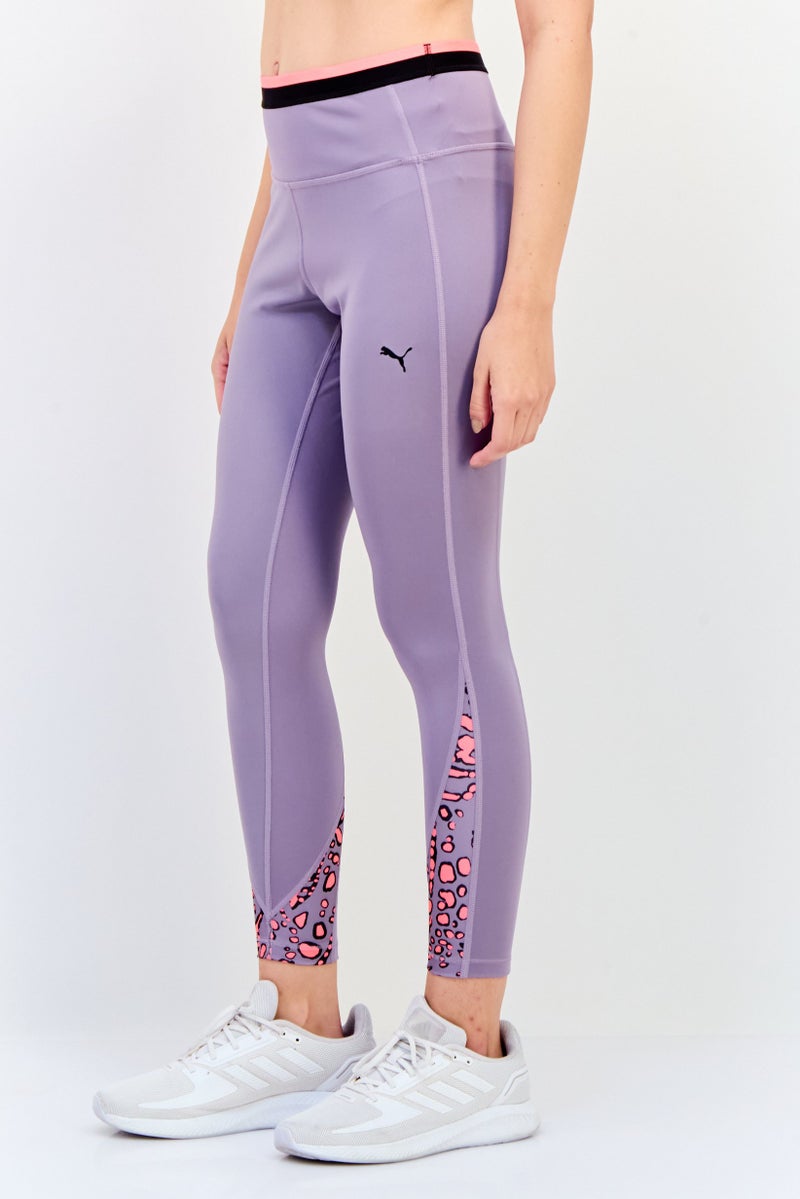 PUMA Women Sportswear Fit Training Leggings, Purple - Image 4