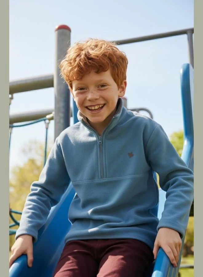 ليلا ليلا جاكيت شتوي صوف قطبي بسحاب وياقة واقفة ناعم للجنسين للأطفال