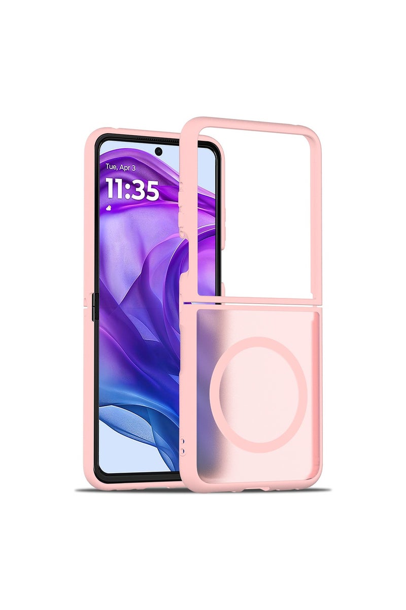 عام "غطاء هاتف مناسب لـ Motorola Moto Razr 60 Ultra - غطاء واقي بملمس جلدي مغناطيسي، مع هيكل خارجي مقاوم للخدوش والتآكل."