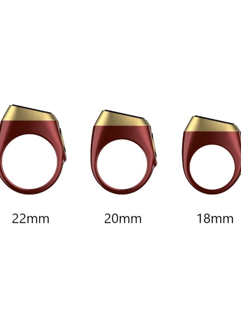 iQIBLA Smart Tasbih Zikr Ring New 2022 Aluminum alloy only 11.7g 20 MM   ROSE GOLD  With Charging Box - Image 5