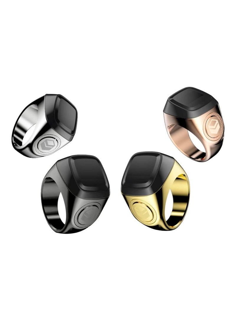 iQIBLA Smart Tasbih Zikr Ring New 2022 Aluminum alloy only 11.7g 20 MM   ROSE GOLD  With Charging Box - Image 3