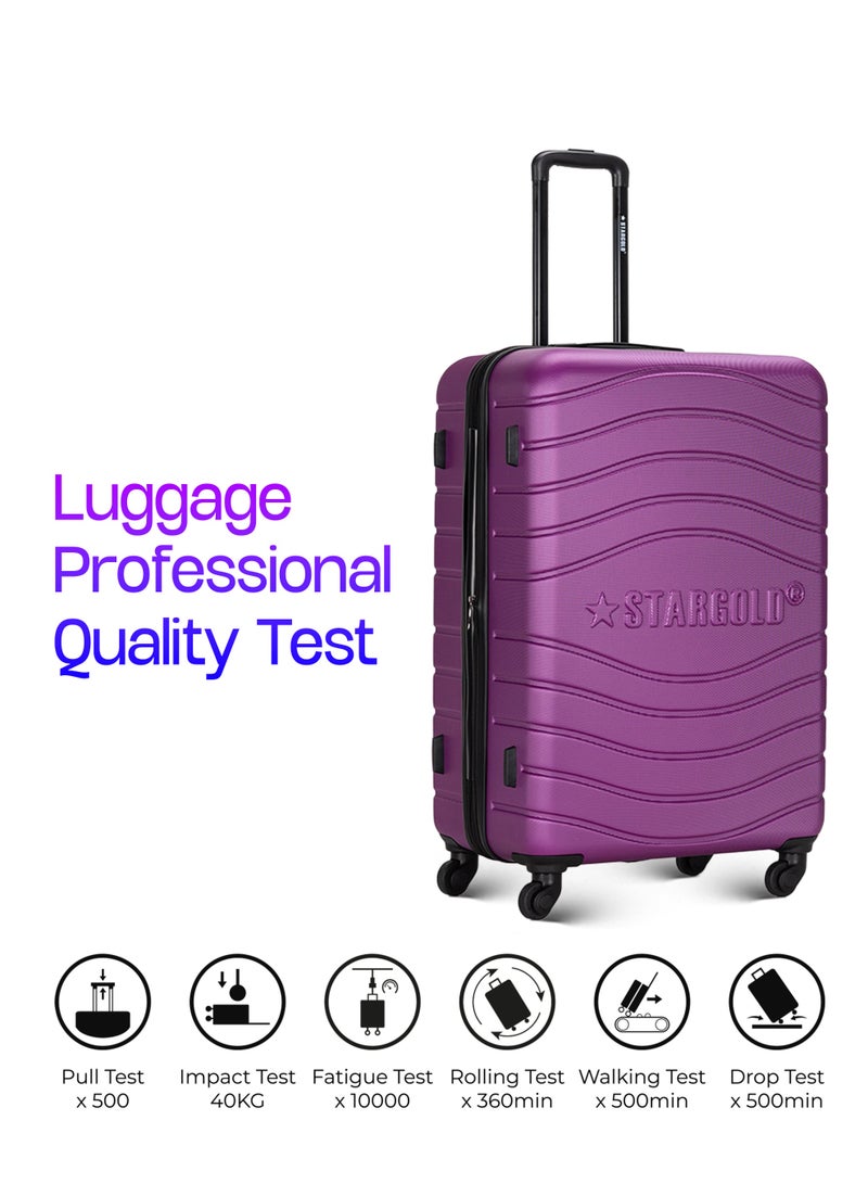 ستارجولد 4 عبوات من عربة أمتعة مقفلة ذات رقم دوار للجانب الصلب - Image 5