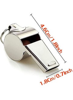 Generic Whistle 3 Pack Stainless Steel Sports Whistles with Lanyard  - Image 3