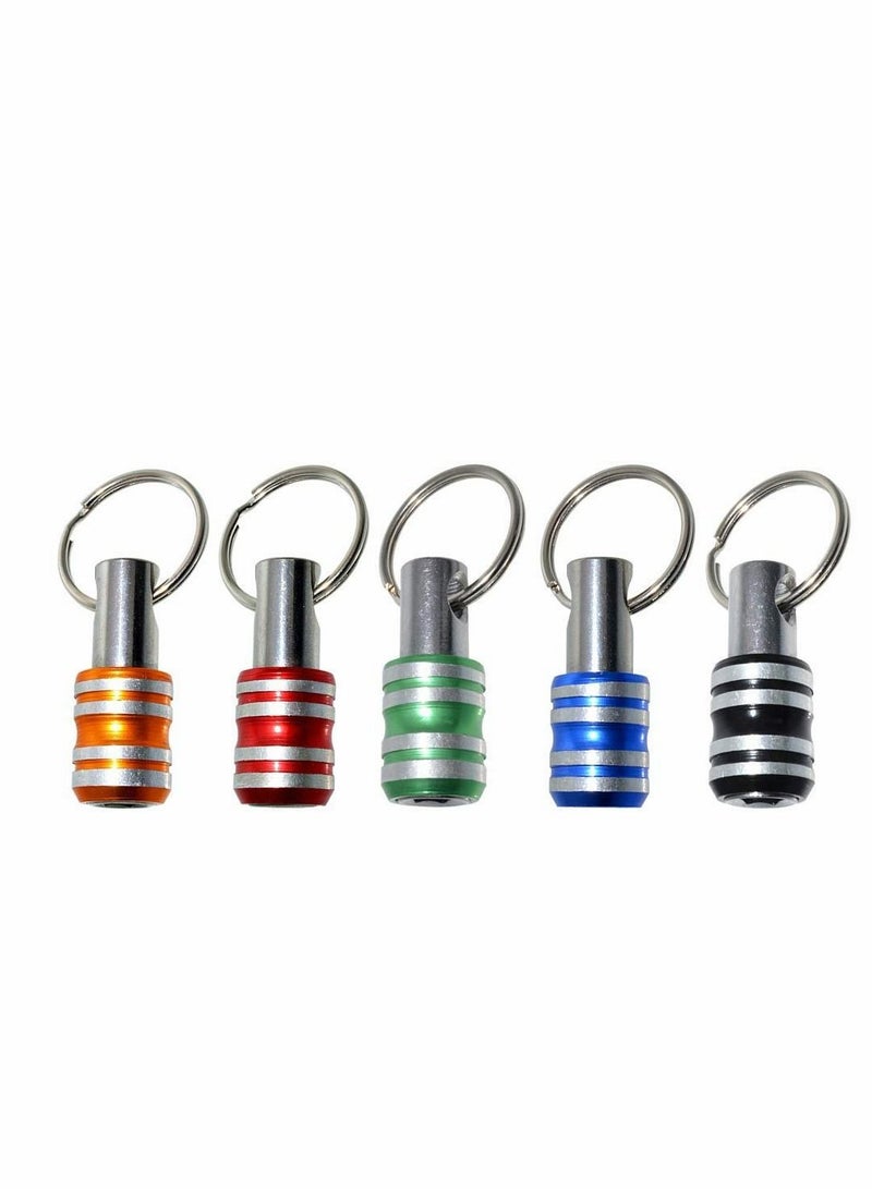 Y&D 5 Pcs 1/4 Socket Keychain Post, Extension Rod Drill Bit Screw Adapter with Keychain, Anti-Slip Hex Shank Quick Release Screwdriver Set  - Image 4