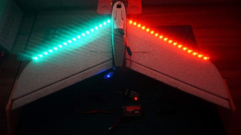 elechawk Remote Controlled LED Light Strip for RC Fixed Wing Airplane Flying Wing Plane AR Wing Drone Model Car Truck - Image 2