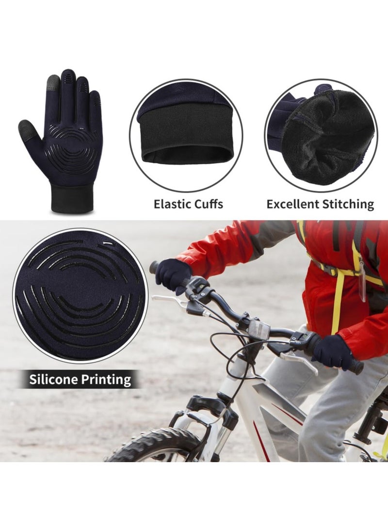 Kids Waterproof Touch Screen Gloves for Winter, Reflective Cycling Mittens for Boys and Girls (Ages 8-10), Perfect for Biking, Running and Skiing - Image 4