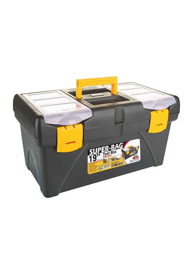 SUPER BAG Super Bag Power Tool Box Standard Plastic Tool Box Organizer Asr2018 19 Inch 478X257X233H Mm Orange Black Made In Turkey 