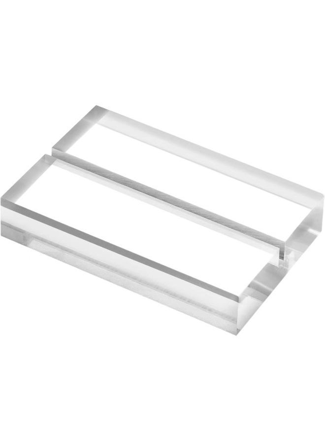 حوامل بطاقات أكريليك شفافة – قواعد عرض أرقام الطاولات ولافتات الزفاف للصور والمكاتب والقوائم، طقم 6 قطع - Image 2