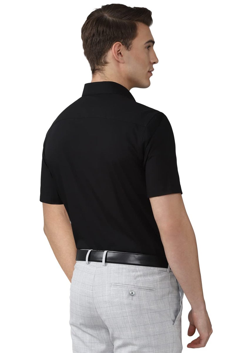 Peter England Men Black Regular Fit Formal Shirts - Image 3