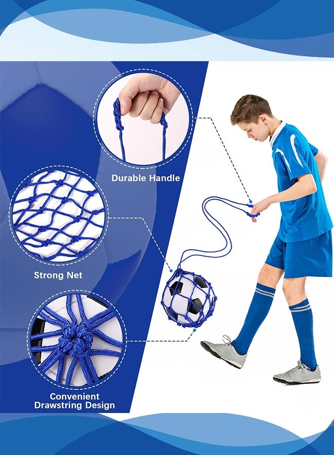Polish'D 2PCS Football Kick Trainer, Soccer Return Trainer Net Fits Ball Size 3, 4, 5, Hands-Free Football Kick Throw Solo Practice Training Aid, Adjustable Waist Belt Soccer Ball Trainer Net - Image 3