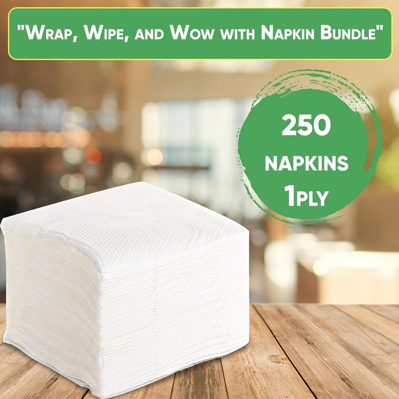 Perfect Stix Elegant Lunch Napkins. 250 Count Lunch Napkin 1 Ply Pack of 250, White. - Image 2