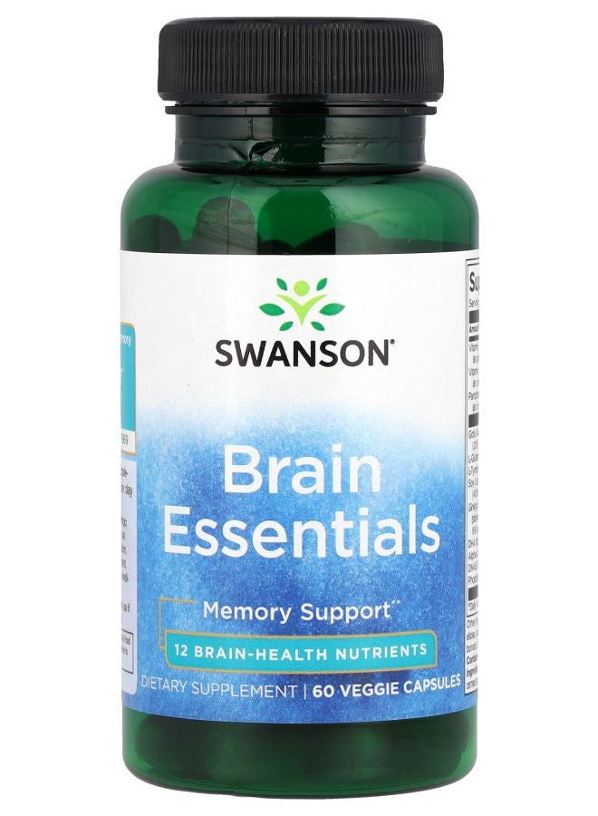 SWANSON Brain Essentials 60 Veggie Capsules