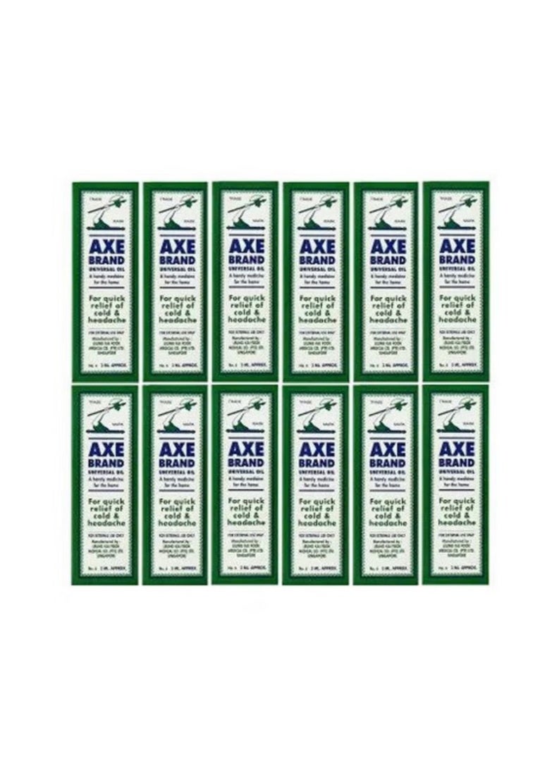 Axe Pack Of 12 Universal Oil For Quick Relief Of Cold And Headache - Image 1
