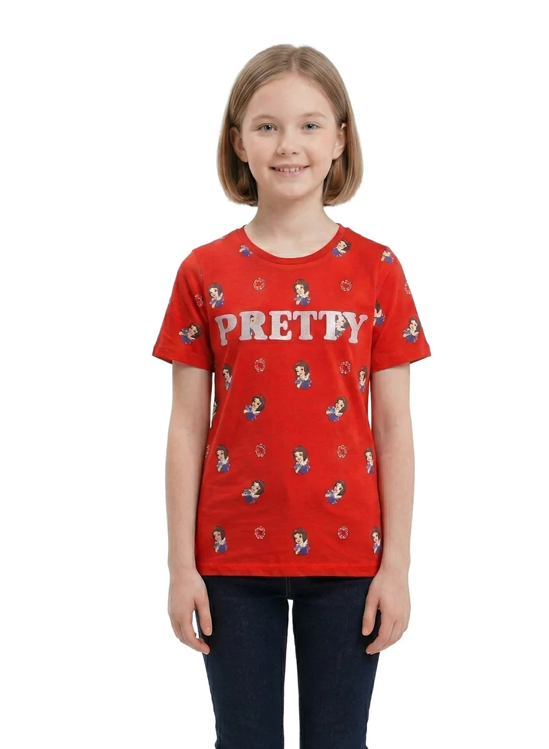 ديزني Disney Snow White Teen Girls Oversized Drop Shoulder T-Shirt (Pack of 2)