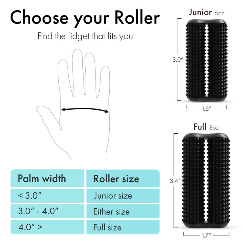 ONO Roller - Handheld Fidget Toy for Adults | Help Relieve Stress, Anxiety, Tension | Promotes Focus, Clarity | Compact, Portable Design (Acupressure, Junior Size - Aluminum) - Image 2