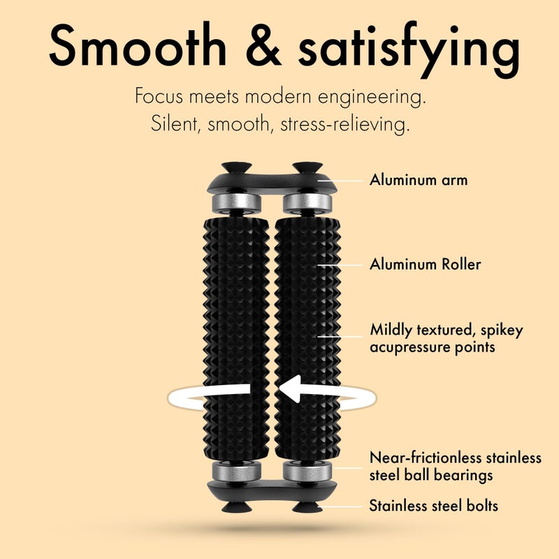 ONO Roller - Handheld Fidget Toy for Adults | Help Relieve Stress, Anxiety, Tension | Promotes Focus, Clarity | Compact, Portable Design (Acupressure, Junior Size - Aluminum) - Image 5