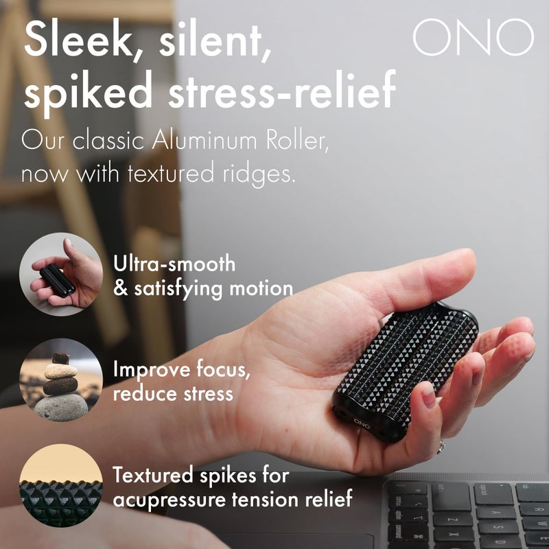 ONO Roller - Handheld Fidget Toy for Adults | Help Relieve Stress, Anxiety, Tension | Promotes Focus, Clarity | Compact, Portable Design (Acupressure, Junior Size - Aluminum) - Image 3