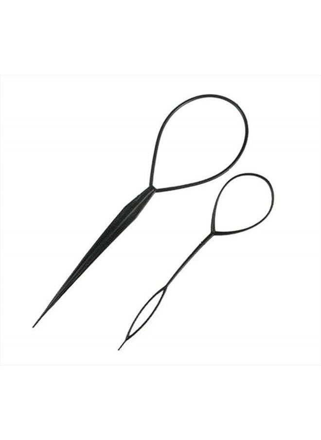 ericotry Plastic Magic Pull Hair Pin Clip Hair Braid Ponytail Maker Hair Accessories DIY Hair Styling Pony Tail Tool Black (2 pcs)  - Image 2