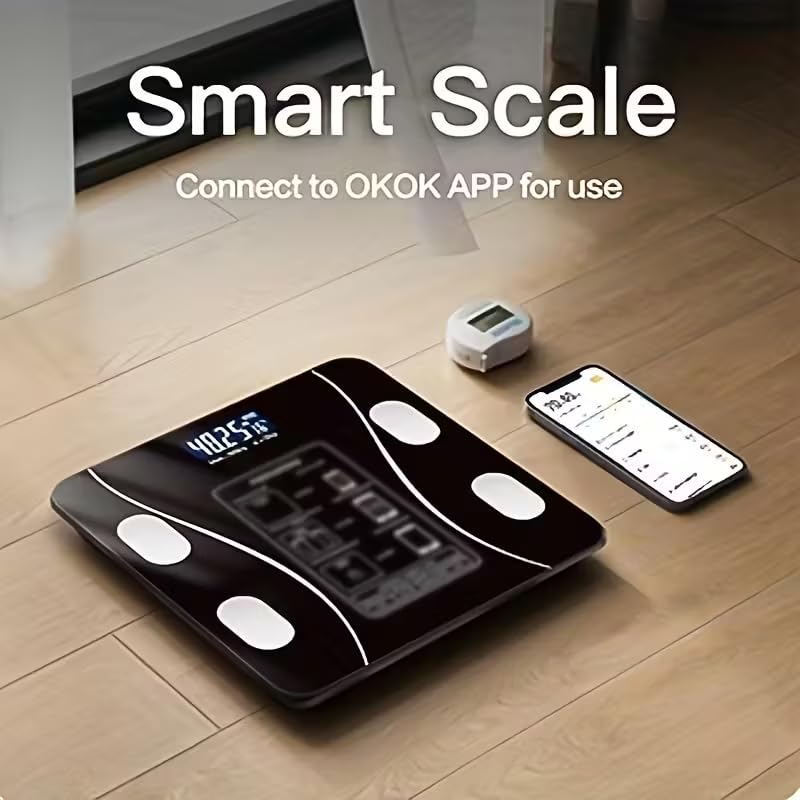 HDView AI Scale for Body Weight and Fat Percentage, Accurate Bathroom Smart Scale with Large Display, High Precision Smart Scale Mobile APP, for Bathroom, Gym, Diet - Image 3