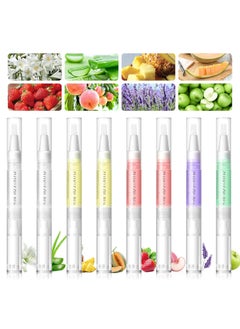 COSCELIA 8pcs Cuticle Oil for Nails Cuticle Oil Pen Bulk for Nail Care Gel Polish Softener and Strengthener Natural Moist Gel Nail Nourishment Treatment Manicure Tools DIY Gifts for Women