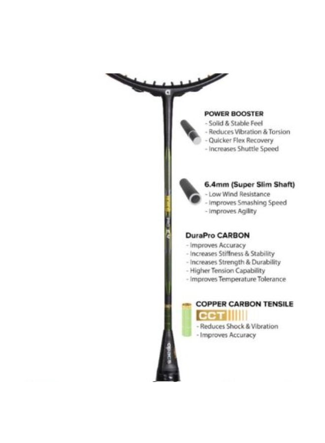 Apacs Honor Pro 6.4 Badminton Racket, Black/Green, 4U/G5 – Lightweight Graphite Frame, High Power & Precision Control, Fast Swing Performance for Training and Match Play - Image 5