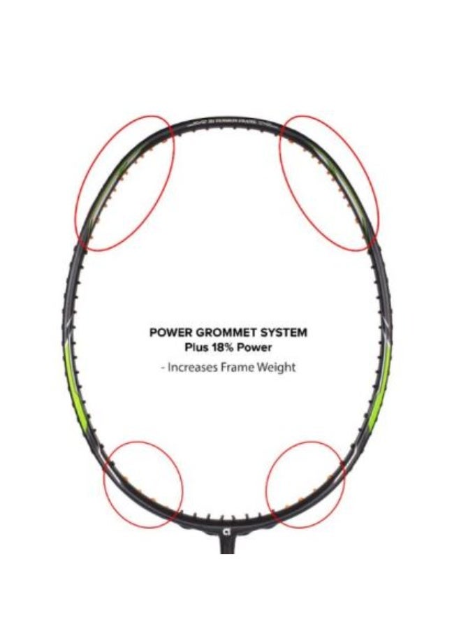 Apacs Honor Pro 6.4 Badminton Racket, Black/Green, 4U/G5 – Lightweight Graphite Frame, High Power & Precision Control, Fast Swing Performance for Training and Match Play - Image 3