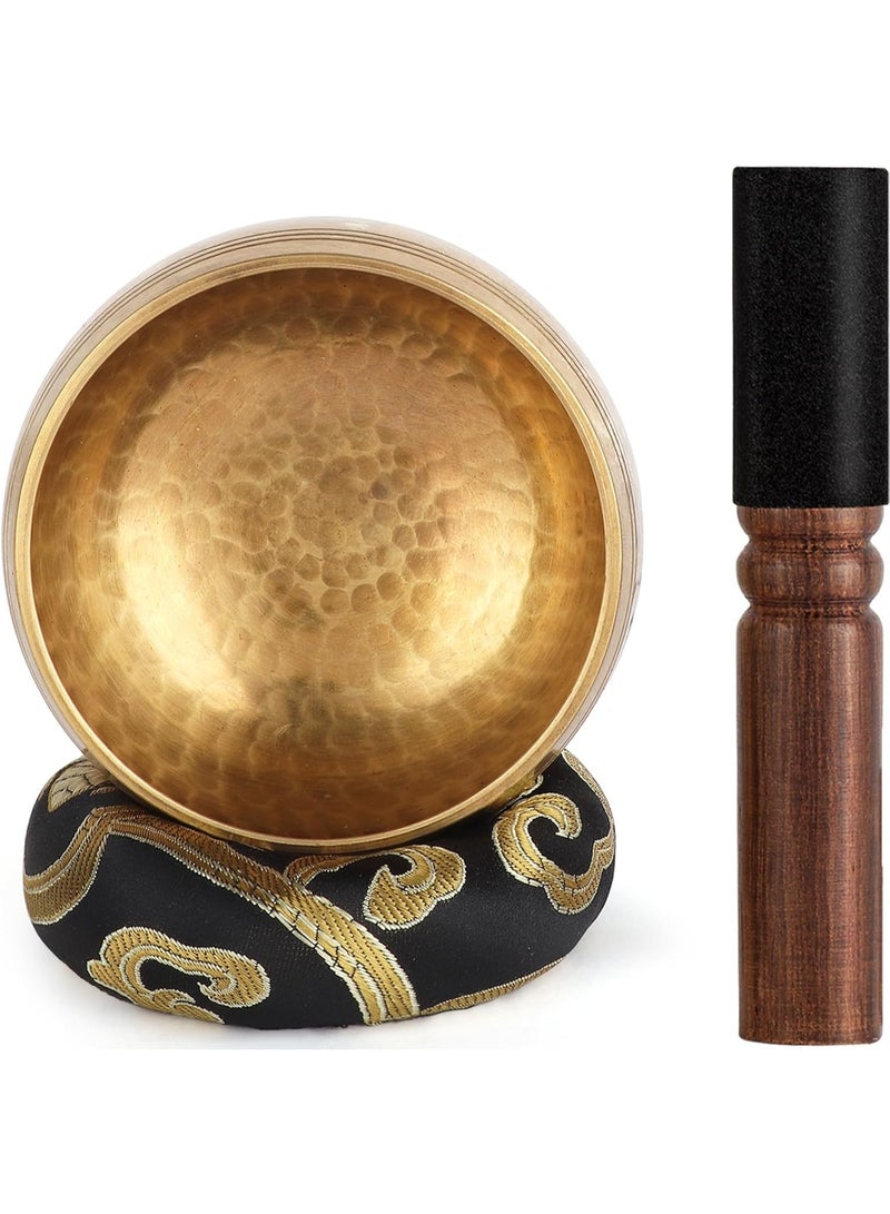 Singing Bowls Set-100% Hand-hammered in Nepal Sound Bowl for Meditation, Yoga, Chakra, Meditation Accessories, Unique Gifts for Women, Men (3.15 inch) - Image 1
