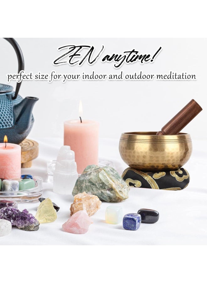 Singing Bowls Set-100% Hand-hammered in Nepal Sound Bowl for Meditation, Yoga, Chakra, Meditation Accessories, Unique Gifts for Women, Men (3.15 inch) - Image 5