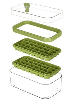 LEOKOR Ice Cube Tray with Lid and Storage Box, One Click Easy Release 64 Small Nugget Ice, 2 Tray Ice Cube Molds with Container and Scoop  - Image 4