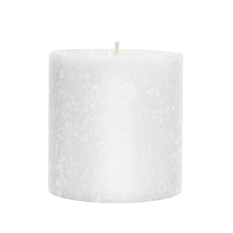 Root Candles Unscented Beeswax Enhanced Textured Timberline Pillar Candle 3Inch White
