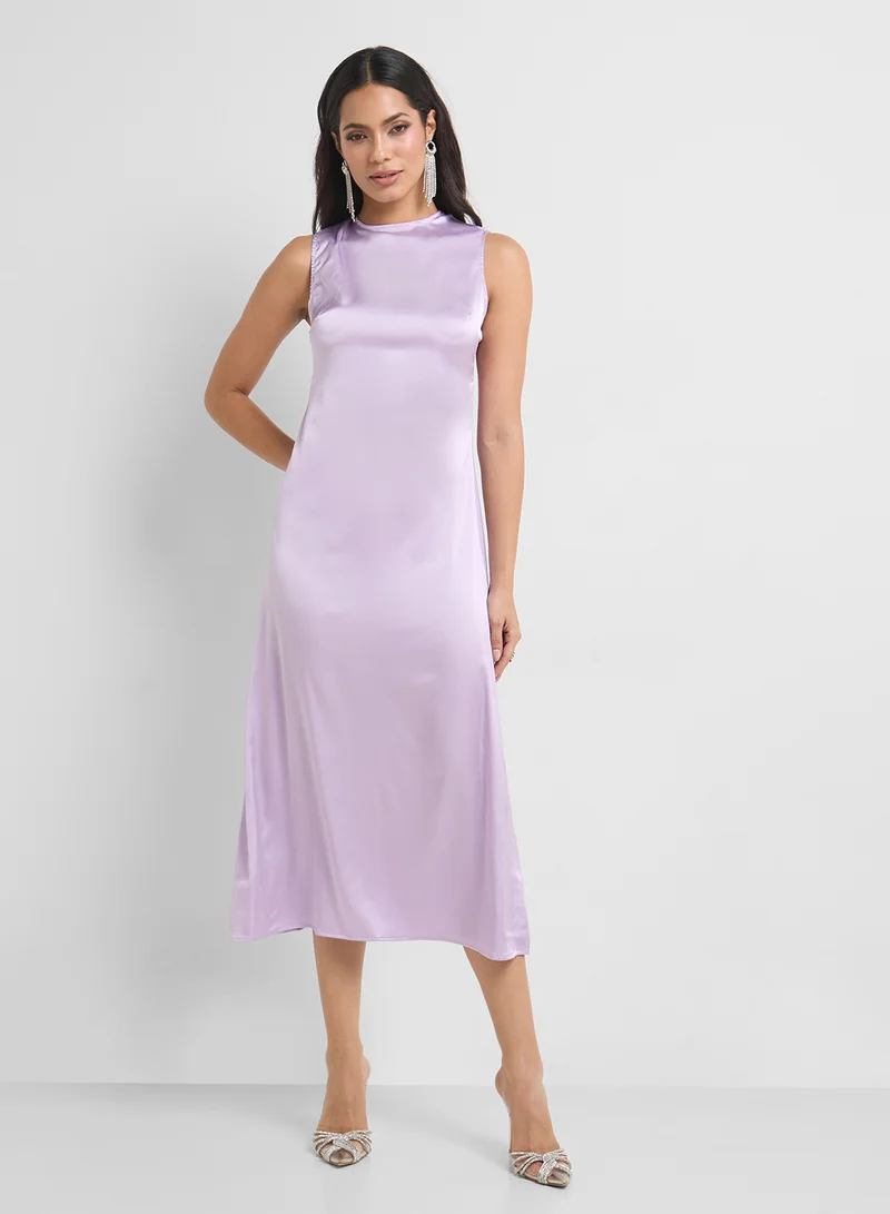 Khizana Lavender Chiffon Cape Dress