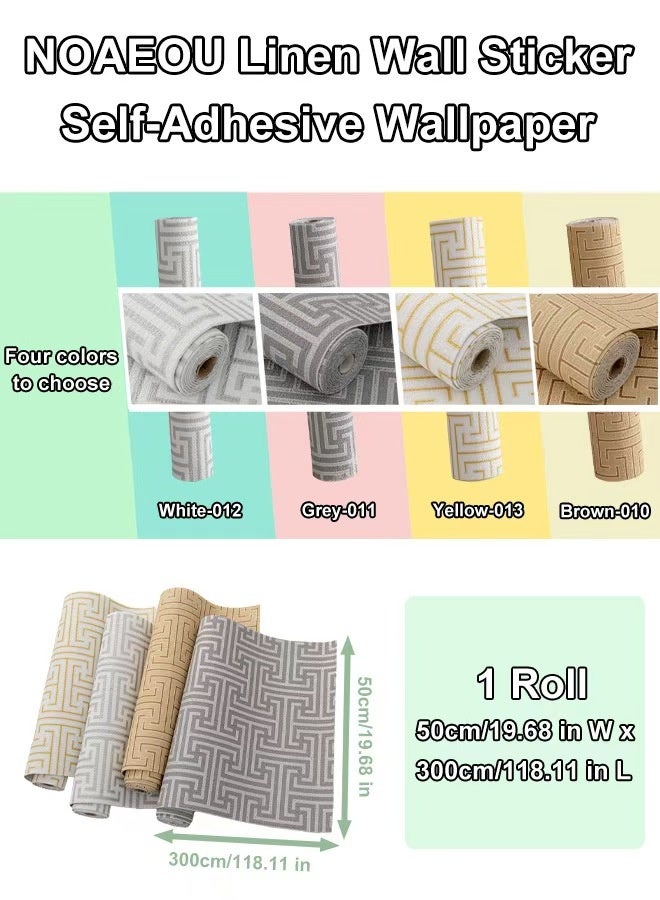 NOAEOU Thickened Wallpaper, 3D Wall Panels Roll 50x300cm Waterproof Self-Adhesive Wall Sticker, 3D Wallpaper Sticker Wall Covering for Home Decor, Living Room, Bedroom (Brown-010) - Image 2