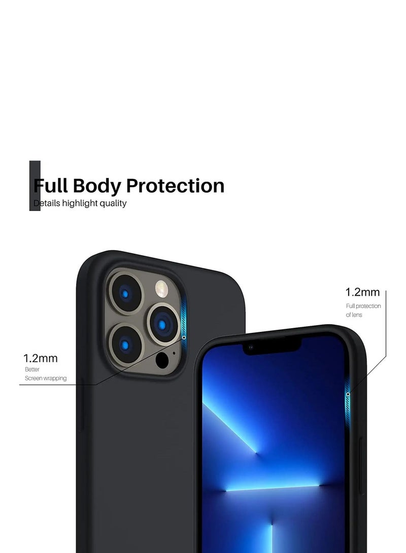 Compatible with iPhone 14 Pro Max Case, Liquid Silicone Full Body Protective Case with [Anti-Scratch] [Soft Microfiber Lining] [Camera Protective] for iPhone 14 Pro Max 6.7 inch, Black - Image 3