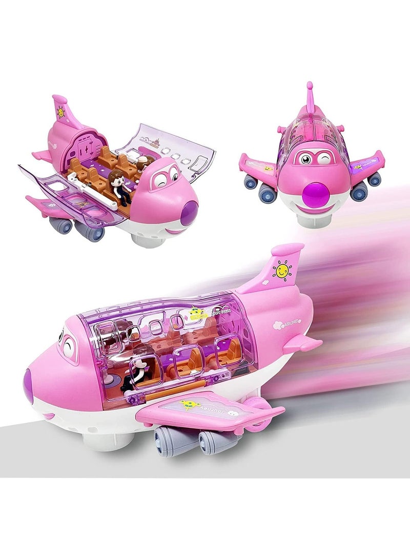 ST ZONE Universal Airplane Toy Rotating Aircraft with Lights & Sounds Educational Plastic Indoor Toy for Kids Ages 3+ Fun Pretend Play Airplane Model Gift for Boys and Girls - Image 1
