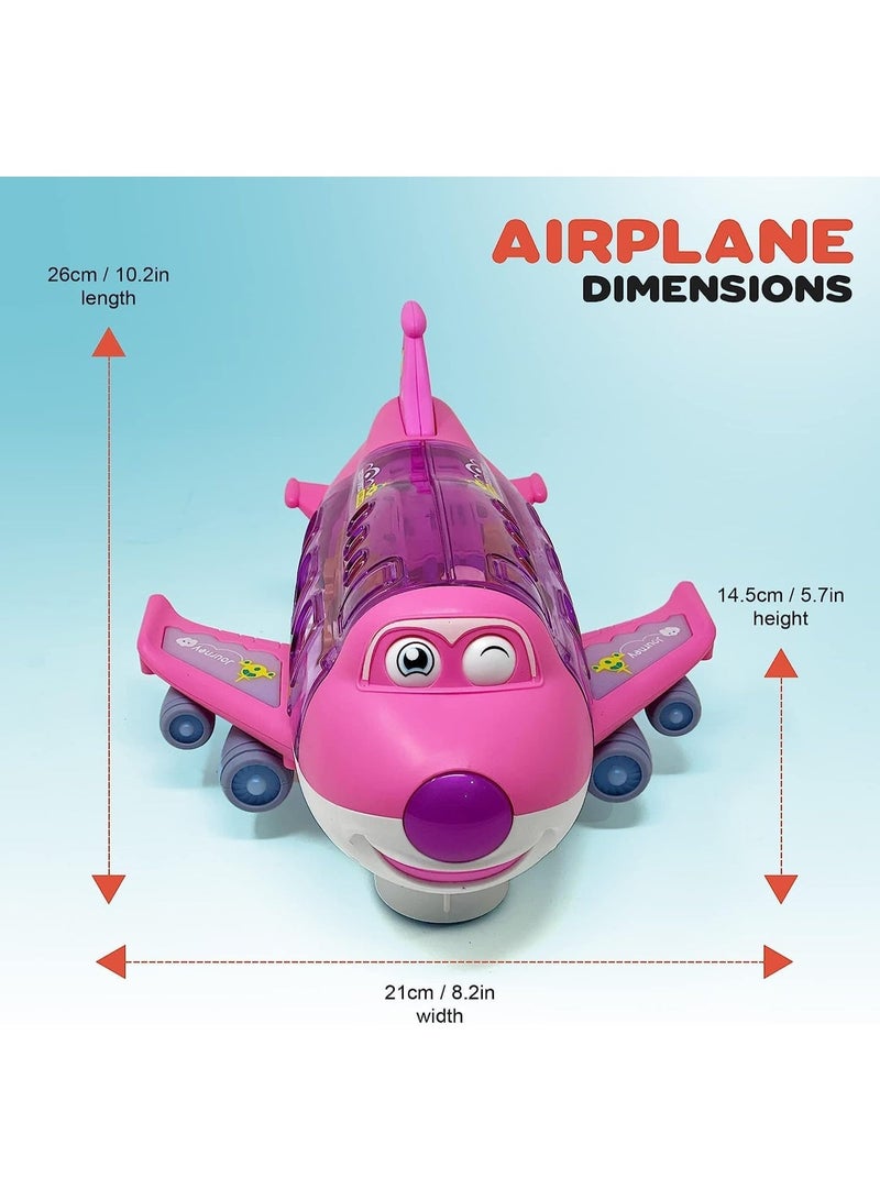 ST ZONE Universal Airplane Toy Rotating Aircraft with Lights & Sounds Educational Plastic Indoor Toy for Kids Ages 3+ Fun Pretend Play Airplane Model Gift for Boys and Girls - Image 3