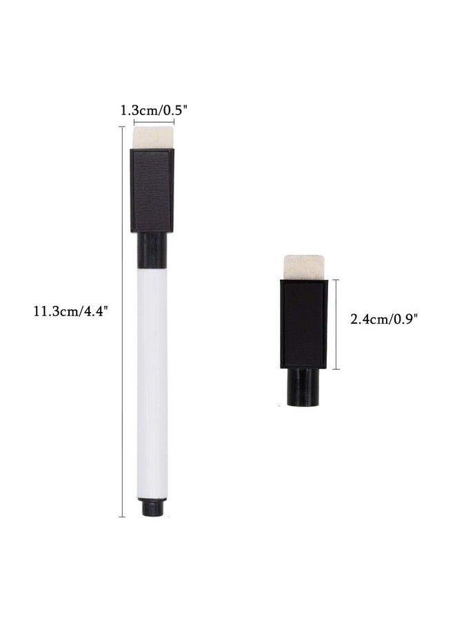 RETON 25 Pcs Magnetic Dry Wipe White Board Markers Pens Dry Erase Marker With Eraser Cap 4.5 In Mini Markers With Fine Tip For Classroom Office Hospital Home And Factory (25 Pcs Black) - Image 3