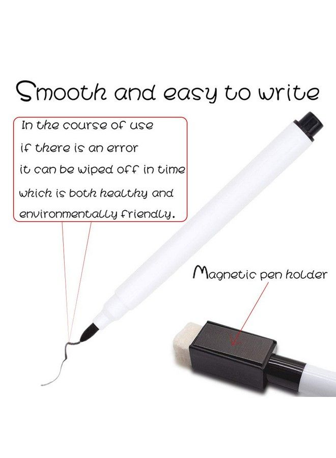 RETON 25 Pcs Magnetic Dry Wipe White Board Markers Pens Dry Erase Marker With Eraser Cap 4.5 In Mini Markers With Fine Tip For Classroom Office Hospital Home And Factory (25 Pcs Black) - Image 4