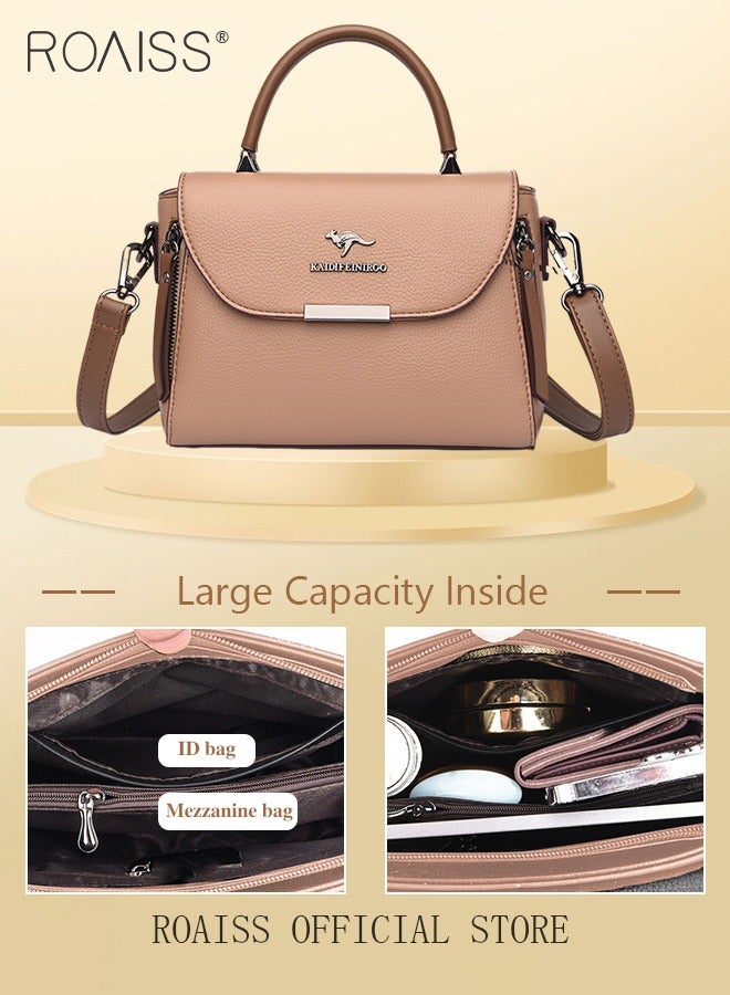 roaiss Women Shoulder Crossbody Bag Large Capacity Compact and Exquisite Women Handbag  - Image 5